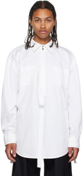 Parnell Mooney White Tie Shirt