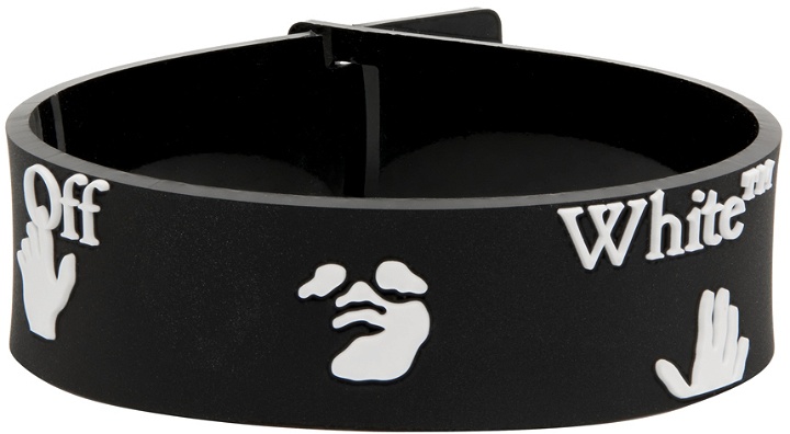 Photo: Off-White Black Rubber Logo Bracelet