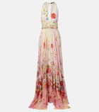 Roberto Cavalli Floral silk gown