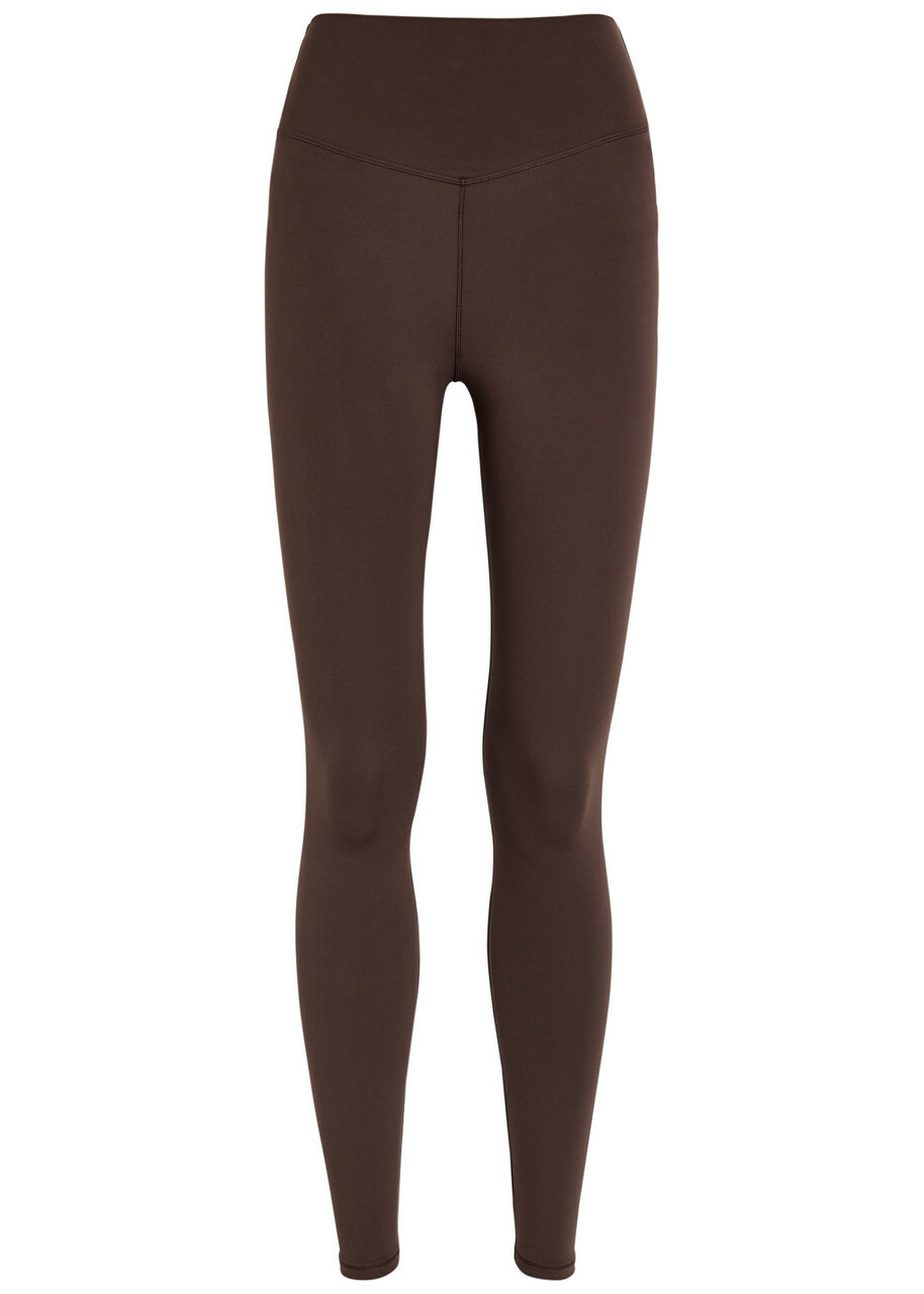 Vuori Alltheform Stretch-jersey Leggings Brown