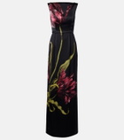 Erdem Floral duchess satin gown