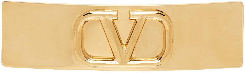 Valentino Garavani Gold V Logo Hair Clip Valentino Garavani Vlogo Signature Hair Clip - Gold  main image 2