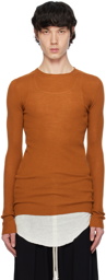 Rick Owens Orange Ribbed Sweater