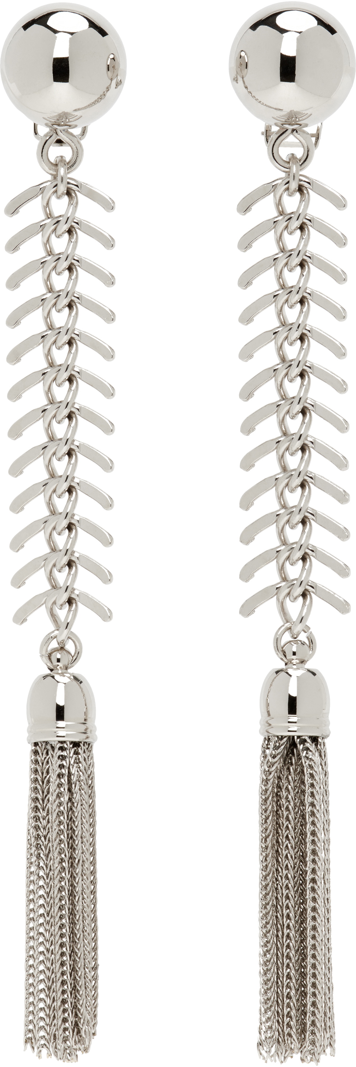 Toga Pulla Silver Fish Bone Earrings