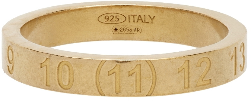 Maison Margiela Gold Slim Numbers Ring