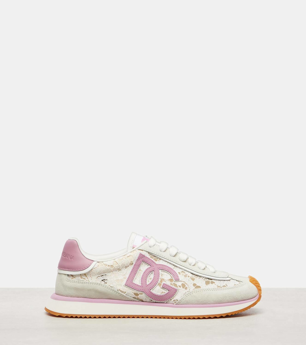 Dolce&Gabbana DG Cushioned leather-trimmed sneakers