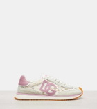 Dolce&Gabbana DG Cushioned leather-trimmed sneakers