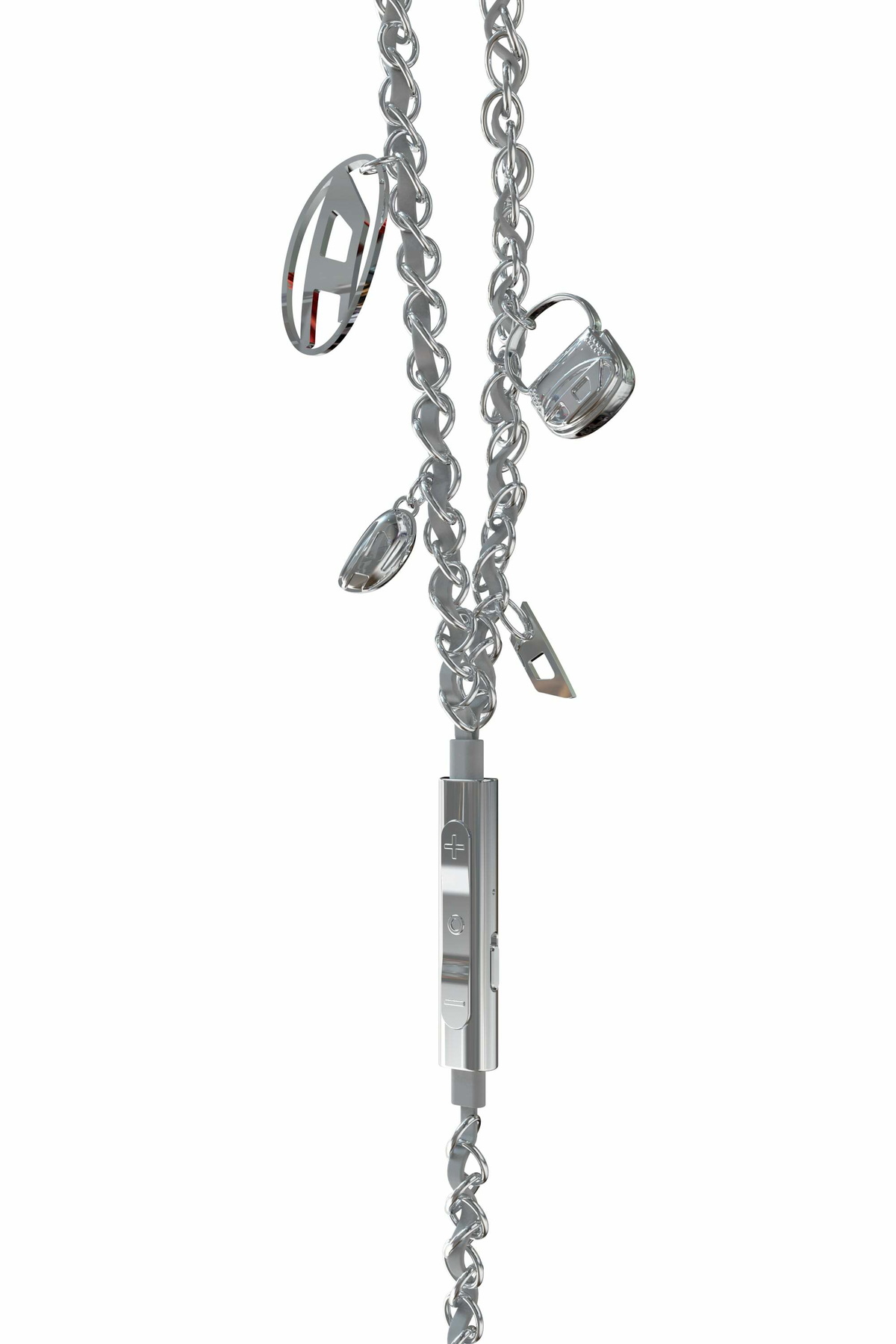 Diesel Wired Earbuds and charms - Earbuds - Unisex - Silver