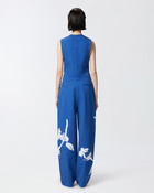 Pinko Reimagine By Pinko X Patrick Mc Dowell Blue Waistcoat With Rose Print Blue/White