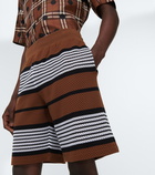 Burberry - Striped mesh shorts