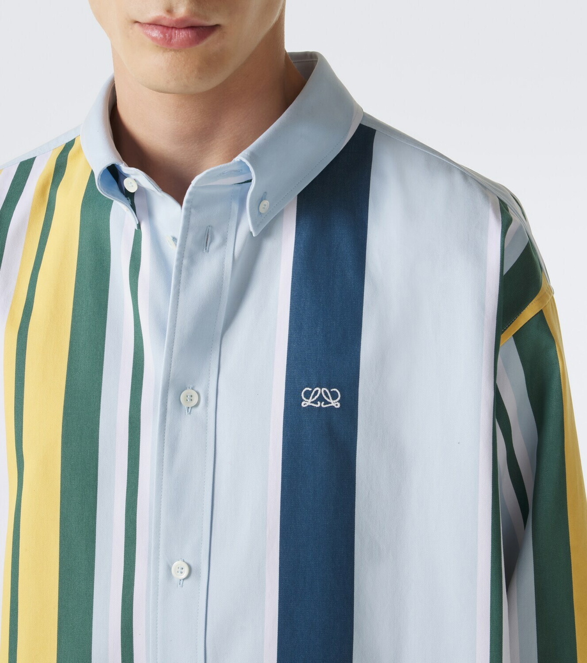 Loewe Double L striped cotton twill shirt