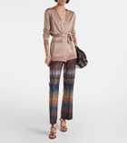 Missoni Belted lamé wrap cardigan