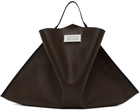 Maison Margiela Brown Leather 'Mouchoir' Bag