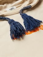Adish - Logo-Embroidered Cotton-Jersey Hoodie - Neutrals