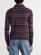 Dolce&Gabbana - Striped Wool Polo Shirt - Red
