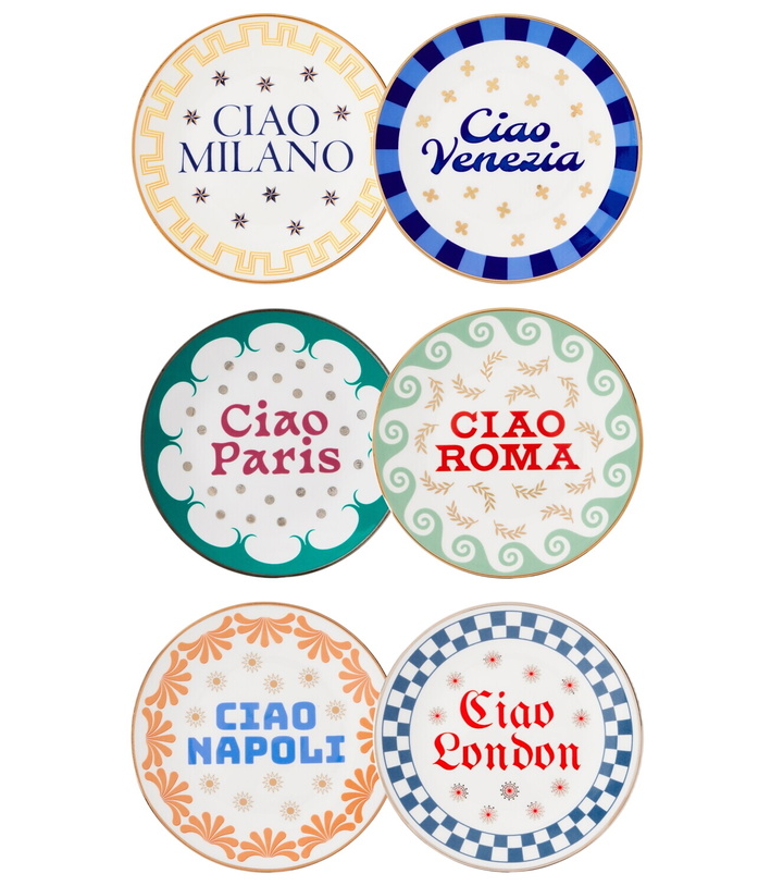 Photo: Bitossi Set of 6 porcelain plates