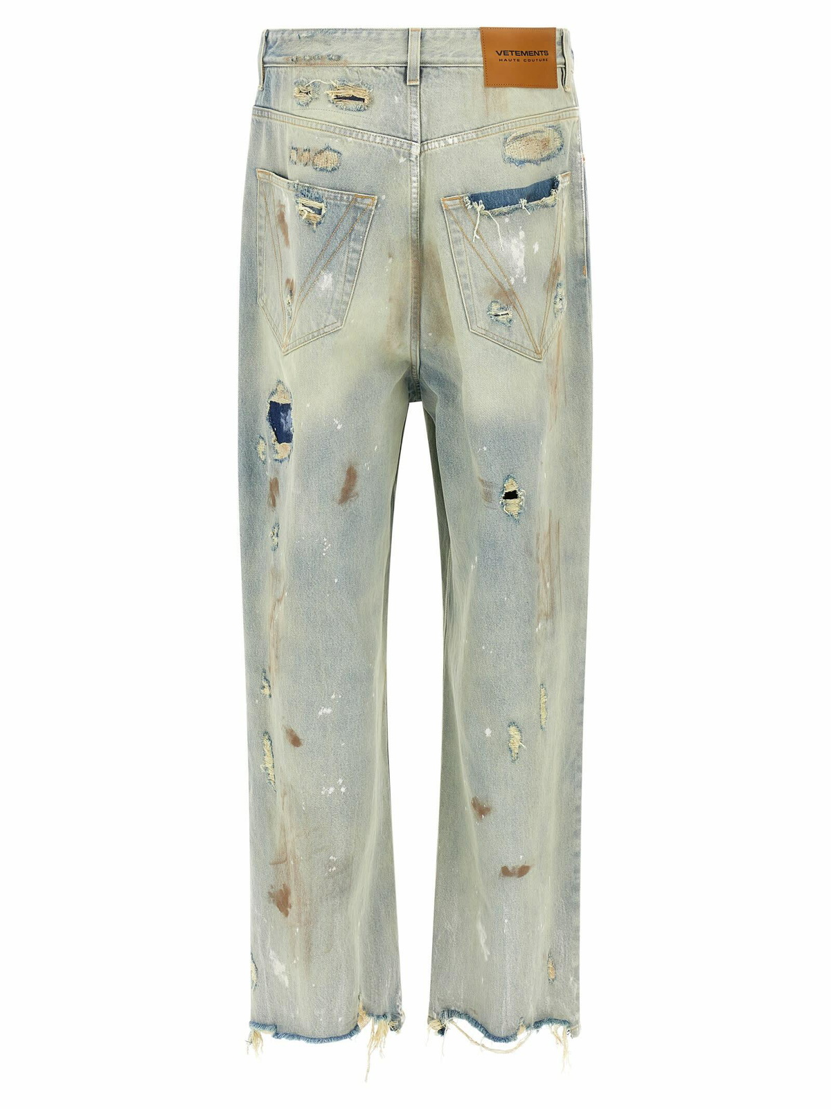 VETEMENTS blue Trashed Big Shape Jeans Vetements