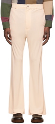 Acne Studios Beige Acetate Trousers