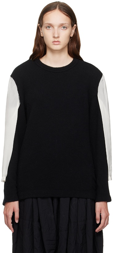 Photo: Comme des Garçons Homme Plus Black Layered Sweater