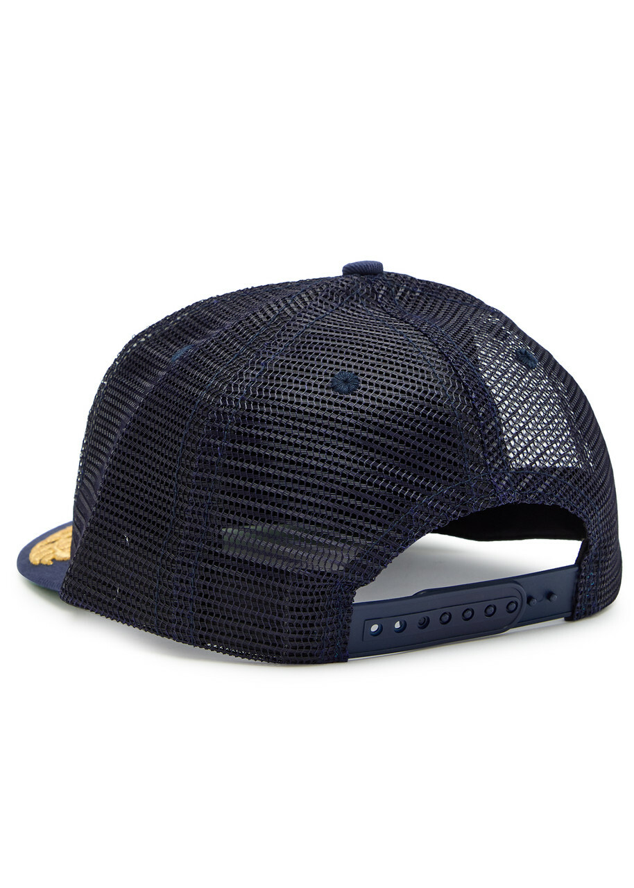 Rhude Usa Sailing Icon Embroidered Cotton and Mesh cap - Navy - One Size