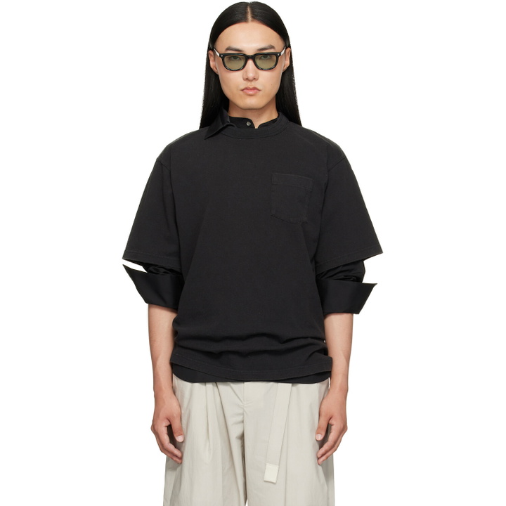 Photo: sacai Black Cotton Jersey T-shirt