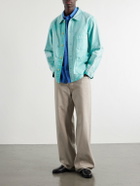 Auralee - Garment-Dyed Cotton-Moleskin Blouson Jacket - Blue