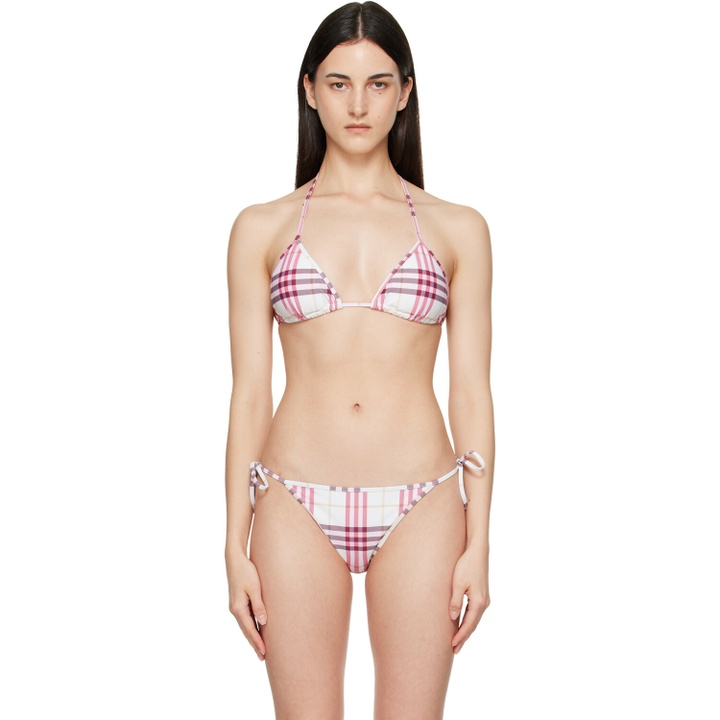 Photo: Burberry Pink Check Bikini Top