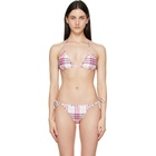Burberry Pink Check Bikini Top