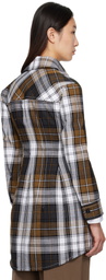 Bottega Veneta Multicolor Structured Cotton Check Coat