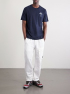C.P. Company - Straight-Leg Logo-Appliquéd Cotton and Linen-Blend Cargo Trousers - White