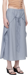 Baserange Blue Decti Maxi Skirt