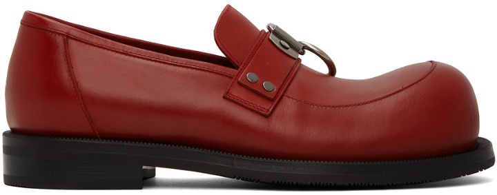 Photo: Martine Rose Red Bulb Toe Ring Loafers