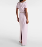 Self-Portrait Crystal-embellished crêpe gown