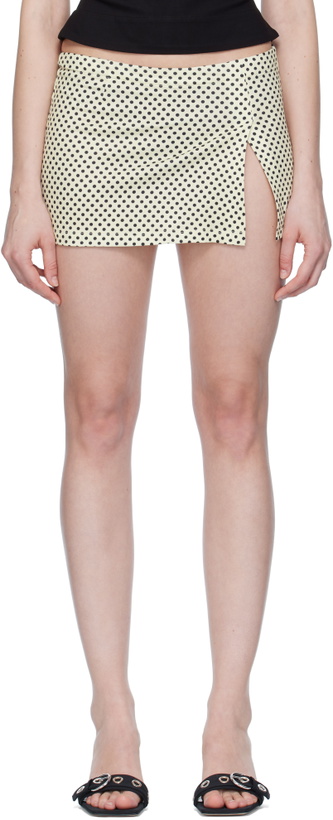 Photo: Miaou Off-White & Navy Micro Miniskirt