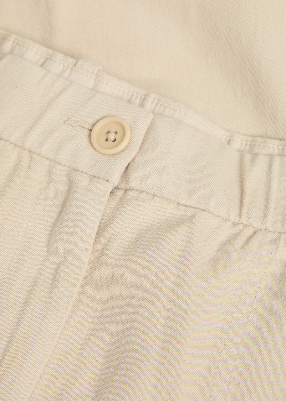 Eileen Fisher Barrel-leg Cotton Trousers Beige