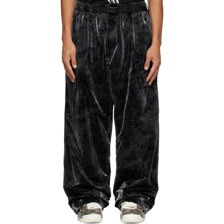 Photo: Y-3 Black Marble Nylon Tapered Cargo Pants