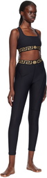 Versace Underwear Black Greca Leggings