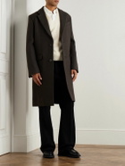 AMI PARIS - Boiled Wool-Gabardine Coat - Black