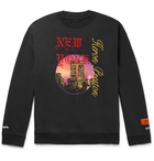 Heron Preston - Logo-Embroidered Printed Loopback Cotton-Jersey Sweatshirt - Black