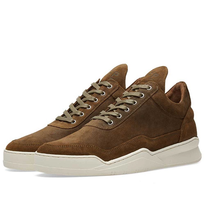 Photo: Filling Pieces Low Top Ghost Waxed Suede Sneaker