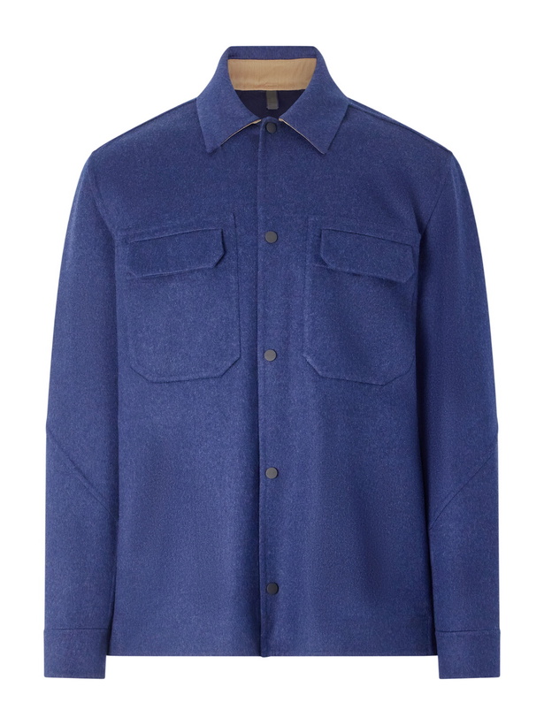Photo: SEASE - Wool-Blend Overshirt - Blue
