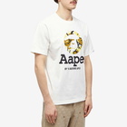 Men's AAPE OG Moonface New Yem Camo T-Shirt in Ivory