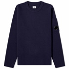 C.P. Company Men's Lens Lambswool Crew Knit in Total Eclipse
