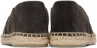 TOM FORD Brown Perforated Suede Barnes Espadrilles