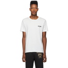 Moschino White Flocked Logo T-Shirt