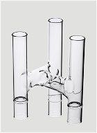 Set of Two Trio Candelabras in Transparent