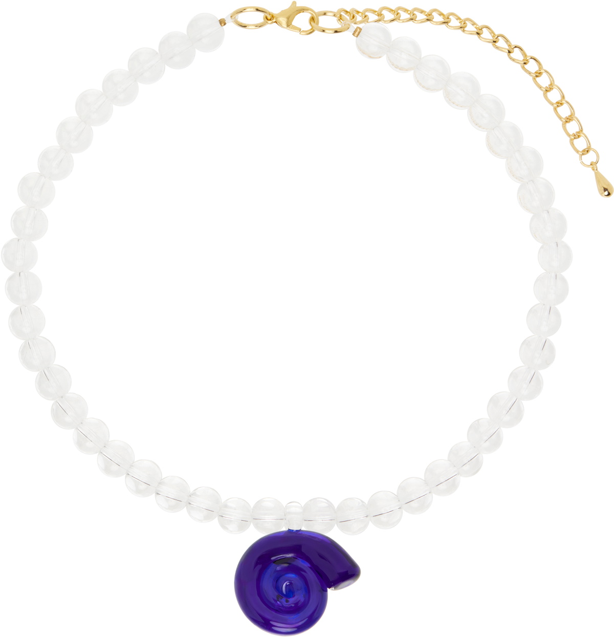 LEVENS JEWELS Transparent & Blue Caracola Necklace