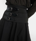 Alaïa Belted wool miniskirt