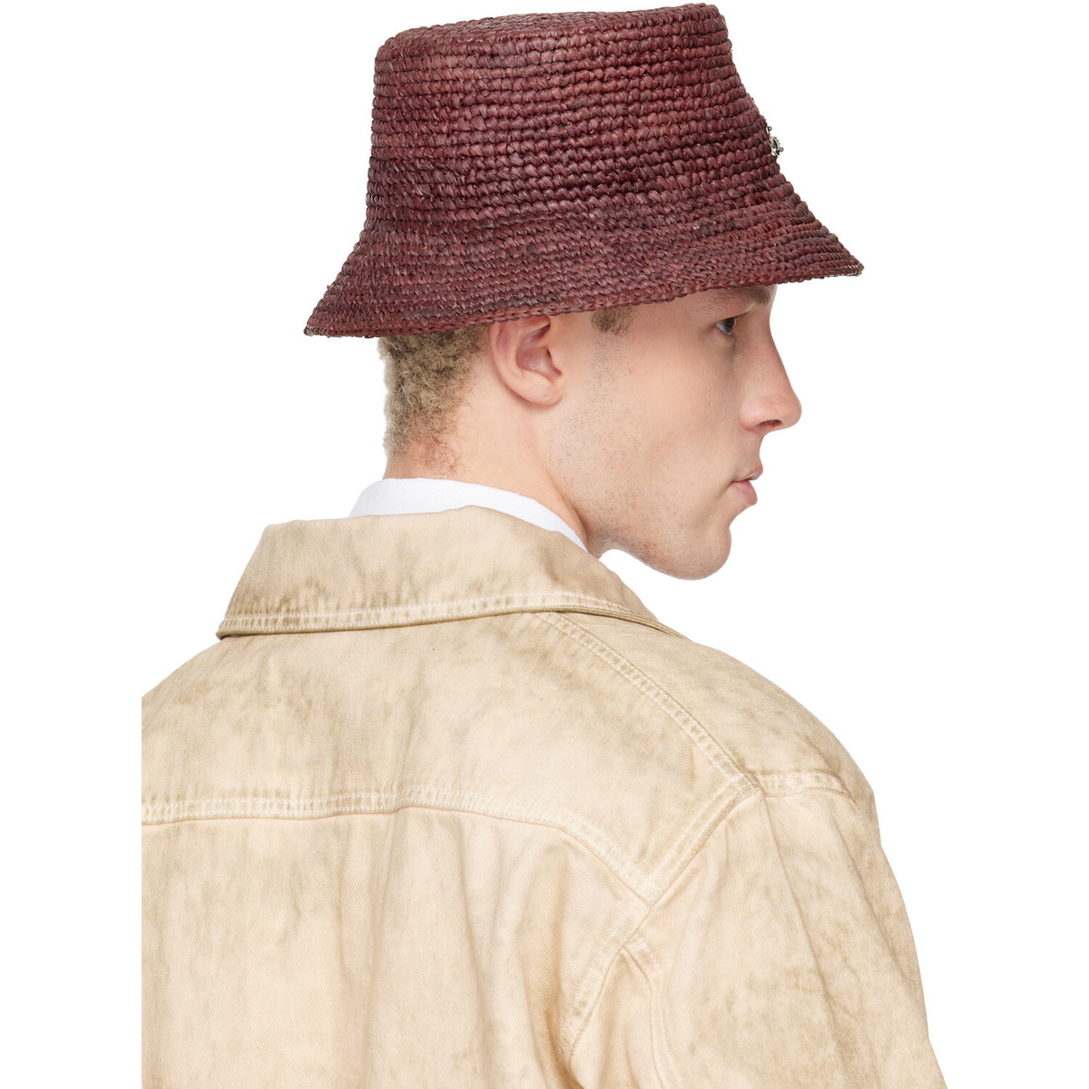 Vivienne Westwood Red Raffia Bucket Hat