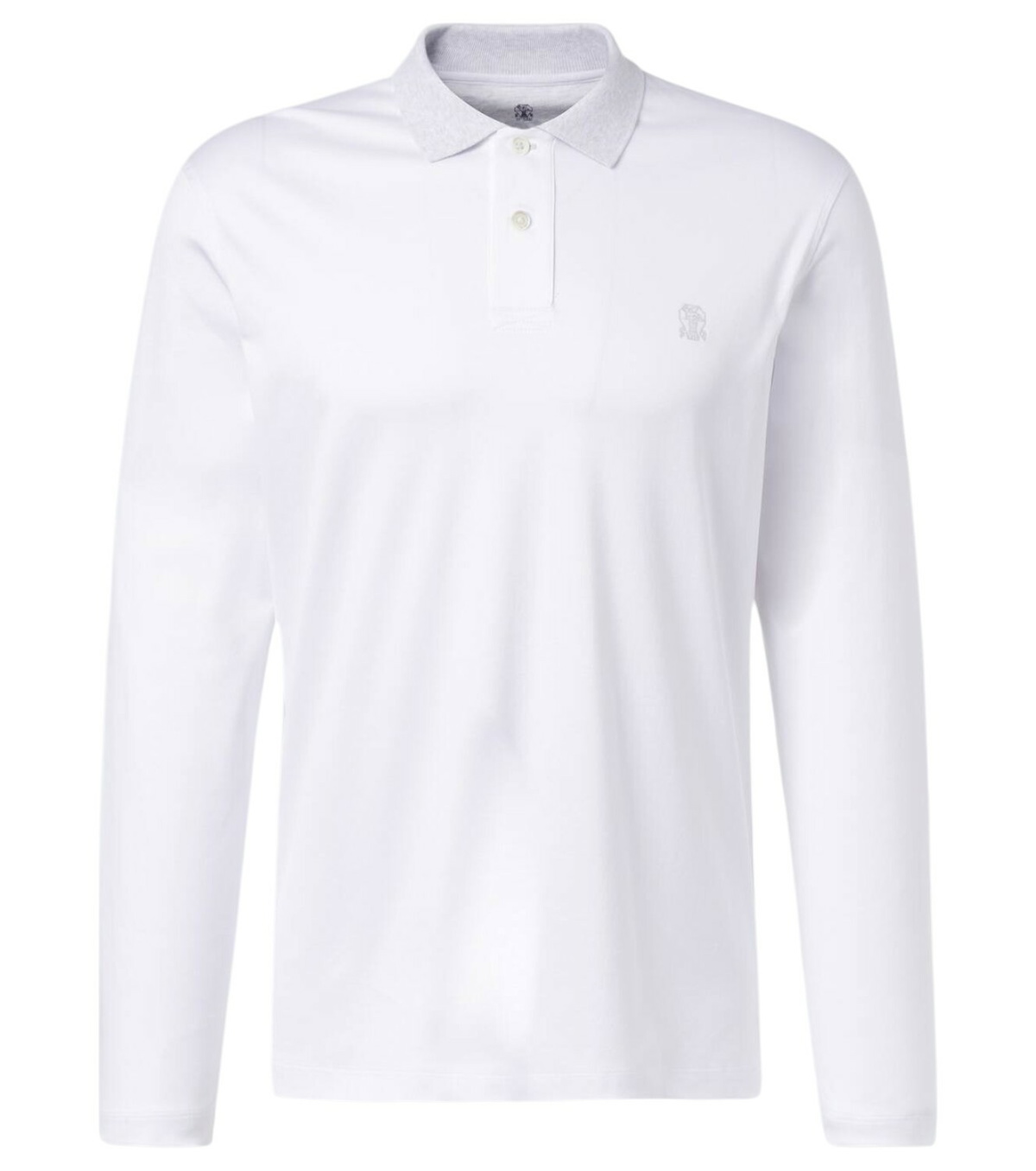 BRUNELLO CUCINELLI - Embroidered Logo Cotton Polo Shirt